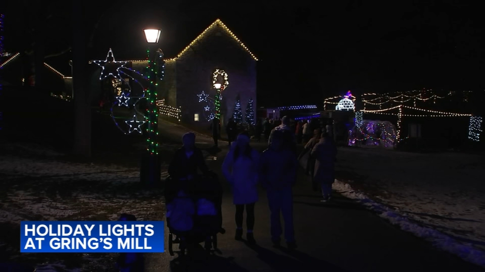 Half a million lights brighten the holiday season at historic Gring's Mill in Berks County