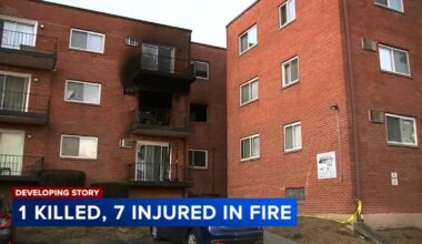 One dead, dozens displaced after Drexel Hill apartment fire traps residents on balconies