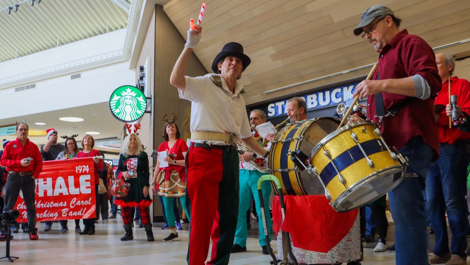 The Whale Holiday Marching Band returns to the Christiana Mall to share cheer with shoppers