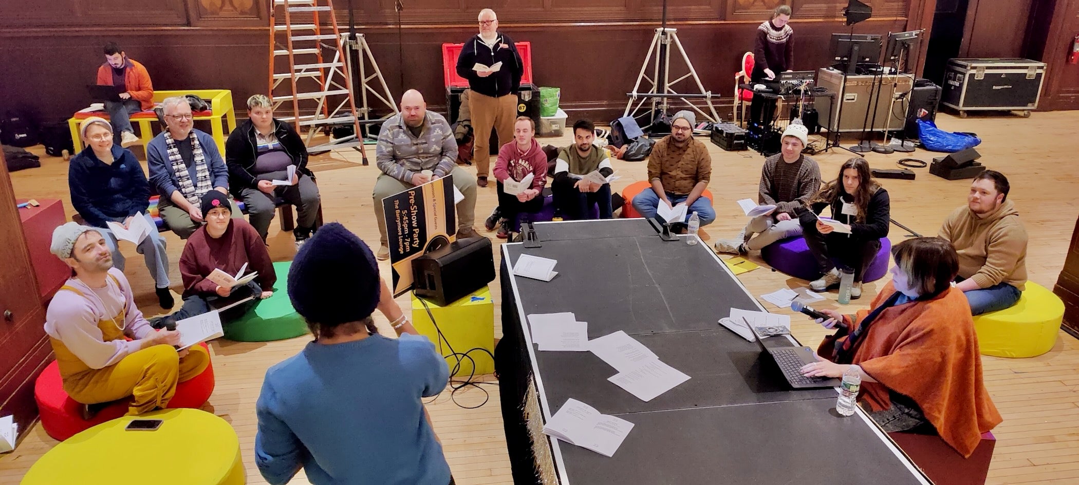 Sam Rise leads the Philadelphia Voices of Pride choir in song