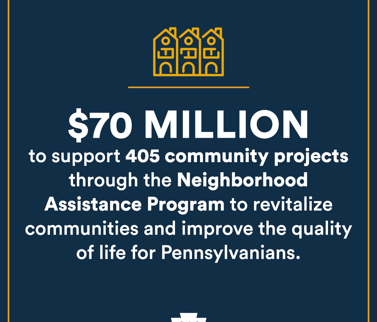 Shapiro Administration Invests $70 Million to Support 405 Projects Statewide That Will Help Revitalize Communities and Improve Quality of Life for Pennsylvanians