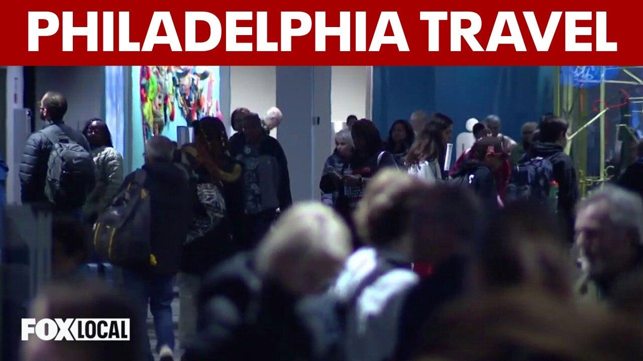 Busy holiday travel weekend continues after flight delays at Philly airport