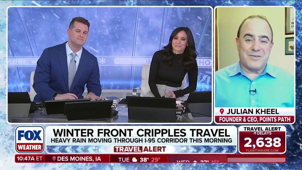 Founder and CEO of Points Path, Julian Kheel, joins FOX Weather to discuss how winter weather could impact travelers this holiday season and how to best prepare for any delays.