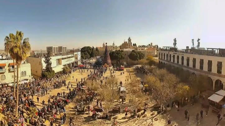 CHRISTMAS AT ITS CRADLE ❤️💚 Photos show a view of Bethlehem on Wednesday, just hours before Christmas Day. Bethlehem is traditionally recognized as the birthplace of Jesus Christ and holds deep significance in the Christian faith. (Screenshots/Reu - facebook.com