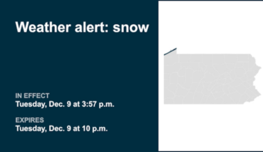 Update: Weather alert for snow in Northern Erie until Tuesday night