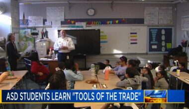 City firefighter shares his experiences with 4th graders in Allentown as part of 'Tools of the Trade' speaker series | Allentown Area