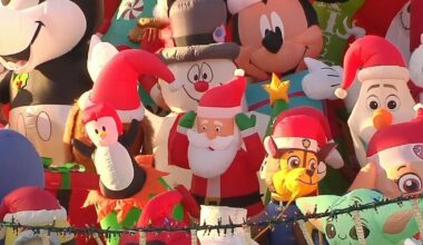 Palmer Twp. man honors grandfather’s legacy with towering 25-foot holiday inflatables | Easton Area