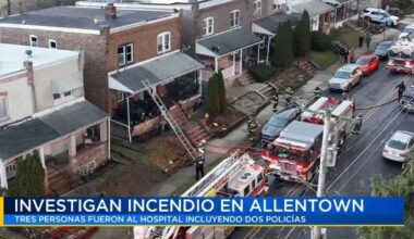 Investigan incendio en Allentown tres personas fueron al hospital incluyendo dos policías | Noticias
