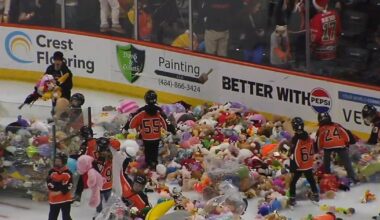 Lehigh Valley Phantoms' Teddy Bear Toss warms hearts with record donations to children in need | Allentown Area