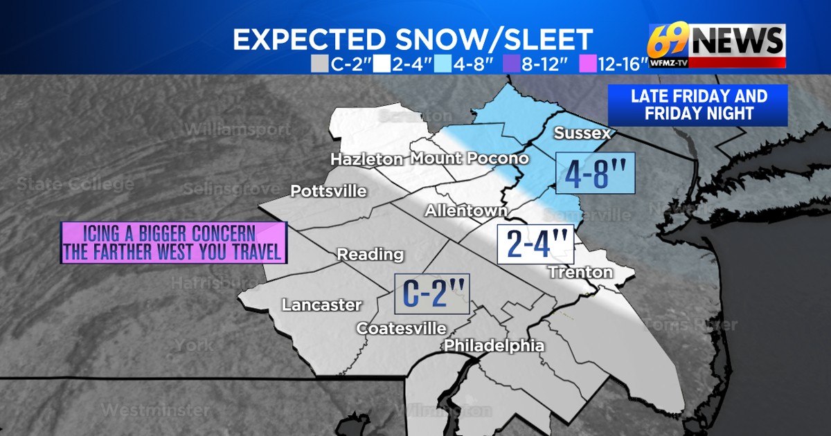 A messy wintry mix later Friday and Friday night...snow, sleet, and ice all expected | Weather