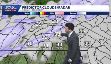 Some flurry chances; snow showers expected overnight in south-central Pennsylvania