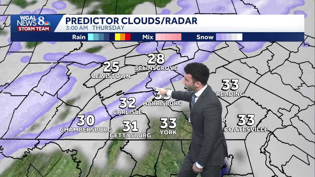 Some flurry chances; snow showers expected overnight in south-central Pennsylvania