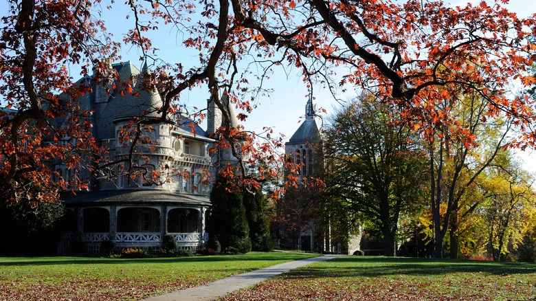 Campus of Rosemont College in autumn, Bryn Mawr, Pennsylvania