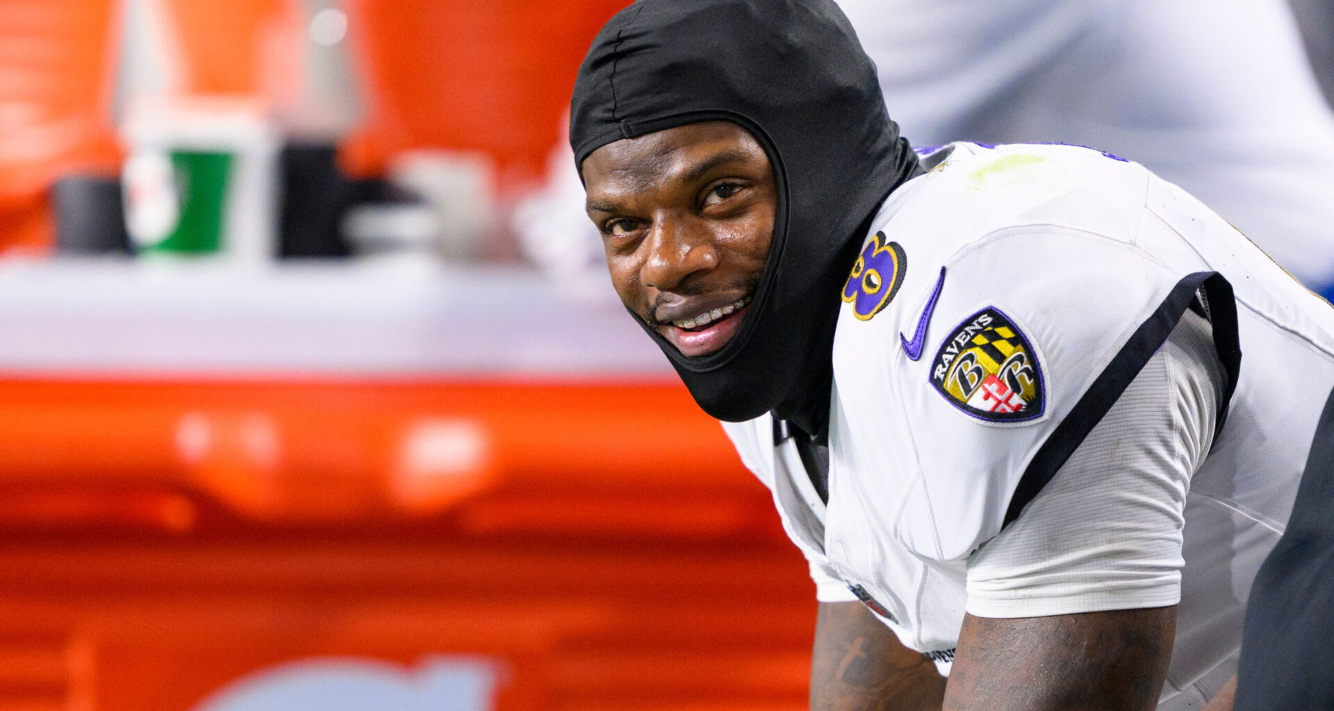 Lamar Jackson at practice for the Ravens as Baltimore prepares for Pittsburgh showdown