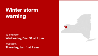NY weather: Winter storm warning for Erie County until 1 a.m. Thursday