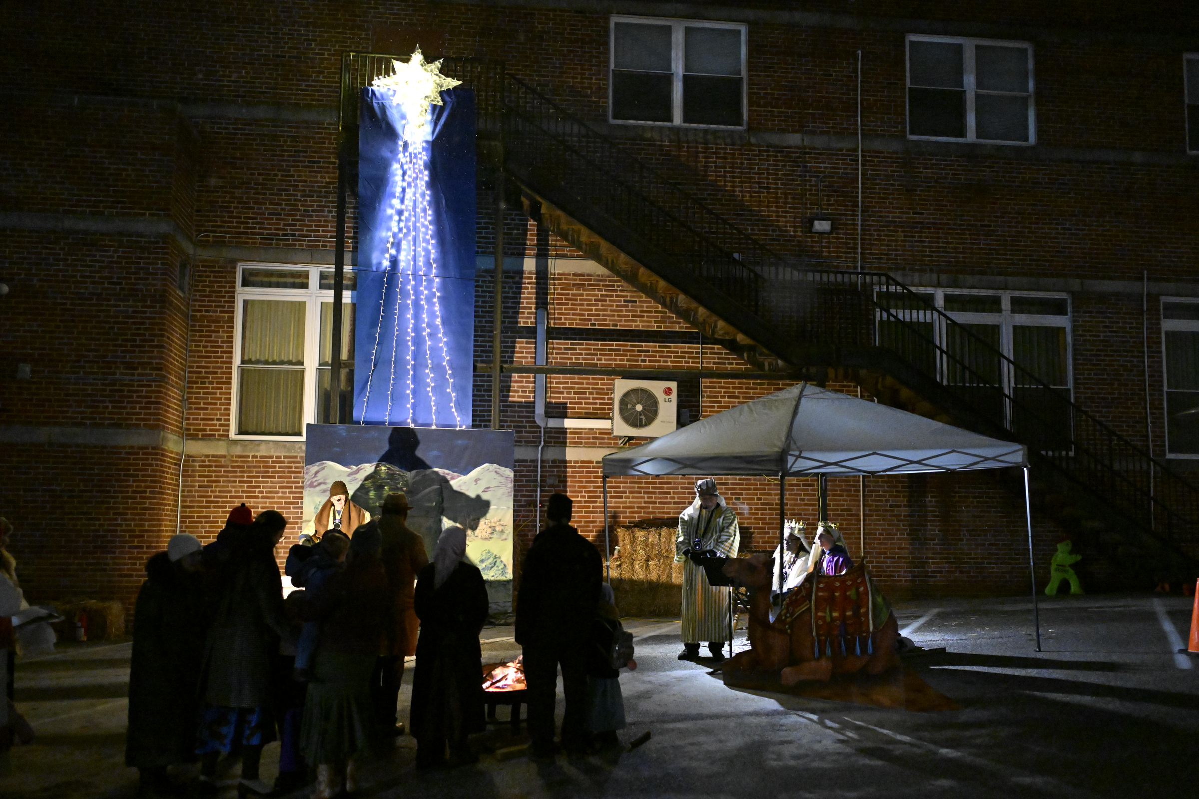 Travelers follow the North Star and meet the Wise Men during "A Night in Bethlehem" at Westminster United Methodist Church. (Thomas Walker/Freelance)