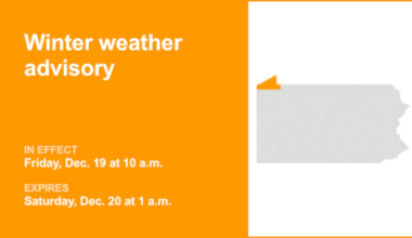 Winter weather advisory for Northern Erie and Southern Erie for Friday and Saturday