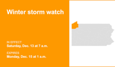 Update: Northwest Pa. placed under a winter storm watch from Saturday to Monday