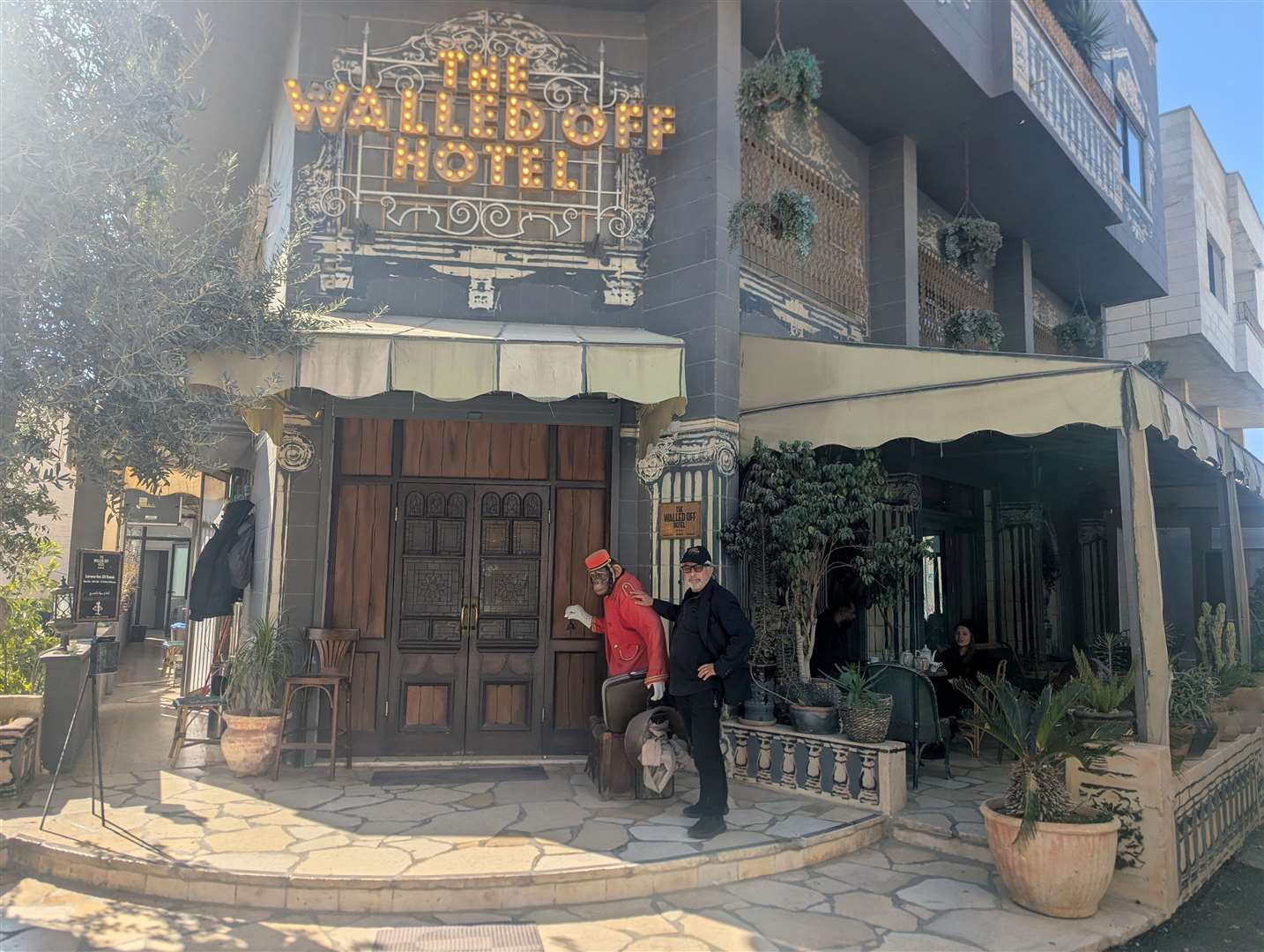 Room at the inn? Fred Schlomka at The Walled Off Hotel.