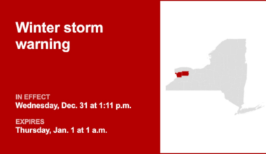 NY weather: Winter storm warning active for Erie and Genesee counties until 1 a.m. Thursday