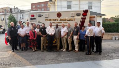 Narberth Ambulance unveils new ambulance with Lower Merion Commissioners