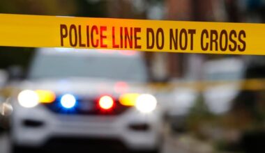 Police tape is shown in this 2020 file photo.