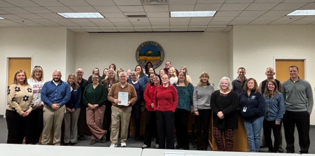 Employees of the accounting staff of Erie County who attended the ceremony for the Auditor of  State Award with Distinction for 2024. (Courtesy of Erie County)