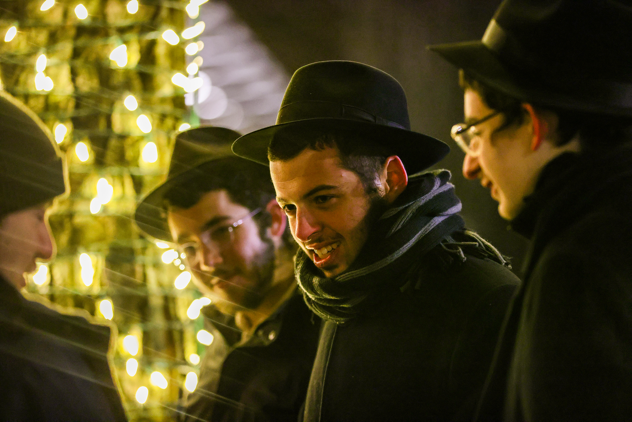 Chabad Lubavitch of the Lehigh Valley celebrates Hanukkah with a "Lighting of Unity" public menorah lighting Monday, Dec. 15, 2025, on Payrow Plaza outside Bethlehem City Hall.