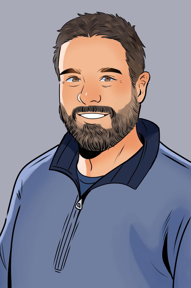 Illustration of Nick Deneen.