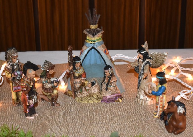 A Native American-themed nativity scene. (Elizabeth Marie Himchak)