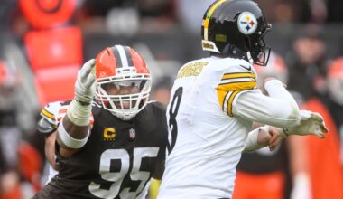 Myles Garrett fails to set NFL sack record vs. the Steelers, but Browns prevent them from clinching AFC North with 13-6 victory
