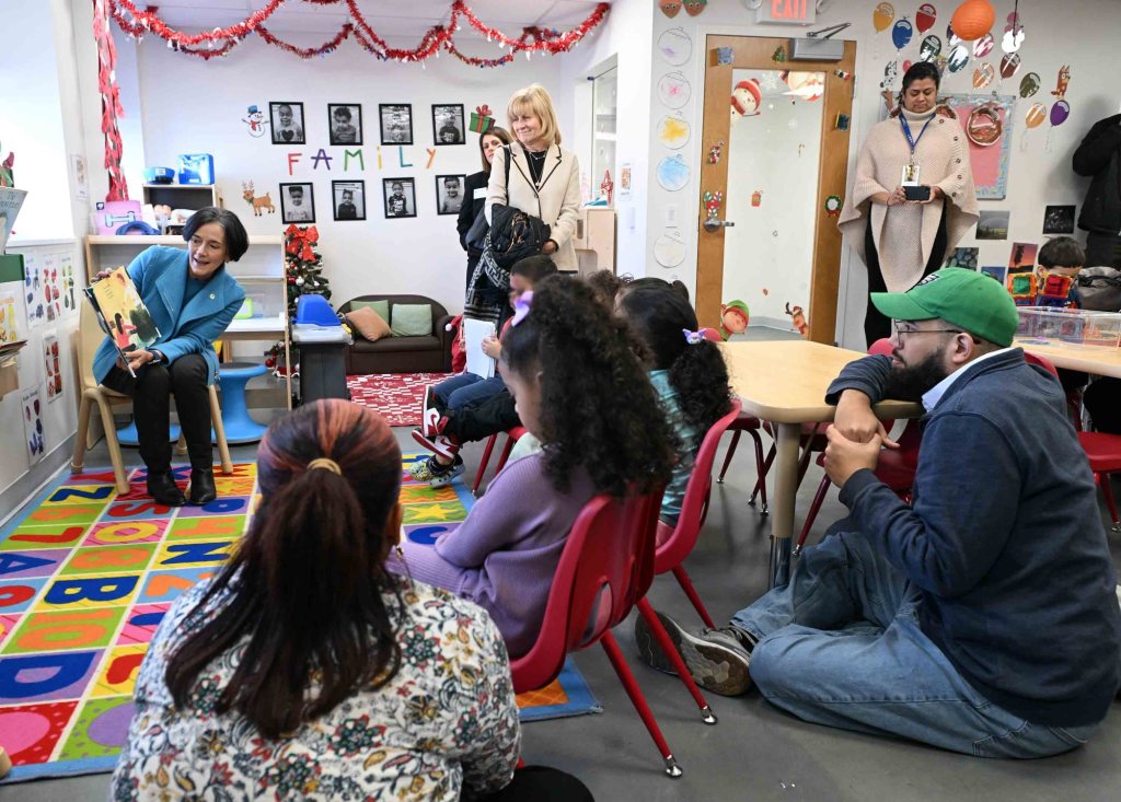 PA official visits Reading to celebrate child care funding increase.