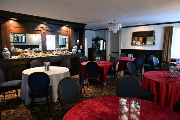 The dining room at Emily's Event Venue, 3790 Morgantown Road, Robeson Township. (BILL UHRICH/MEDIANEWS GROUP)