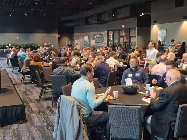 The Greater Reading Chamber Alliance presented its annual Economic Forecast Breakfast on Wed. Dec. 3. An estimated 140 attendees heard 2026 insights from Michael Skordeles, head of U.S. economics, senior vice president, Truist Services Inc. (DONNA ROVINS - MEDIANEWS GROUP)