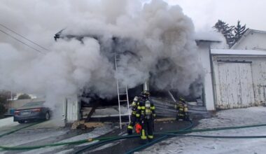 2-alarm garage fire in Hamburg draws crews from Berks, Schuylkill