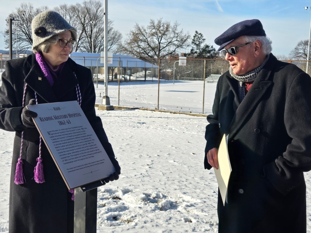 Officials dedicate historical marker to Civil War hospital in Reading City Park