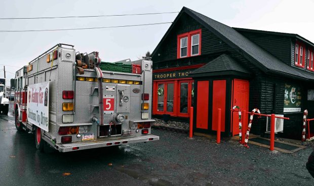 The Reading Fire Department held its annual Toy Drive Breakfast at Trooper Thorn's Irish Beef House, 451 Morgantown Road, on Friday, Dec. 19, 2025. (BILL UHRICH/READING EAGLE)