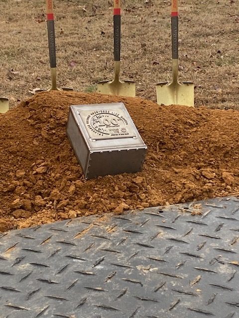A time capsule buried by the United Way of Berks County to mark the organization's 100th anniversary. (Courtesy of United Way of Berks County)