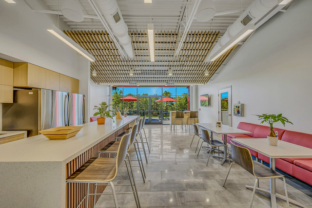 A dining area inside L.R. Costanzo’s new corporate headquarters, 330...