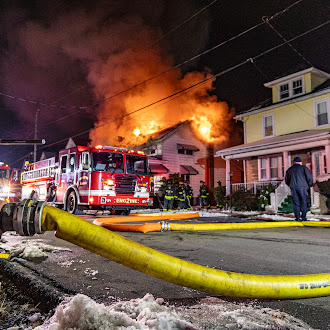 A fire at 3229 Cedar Ave. in Scranton on Sunday,...