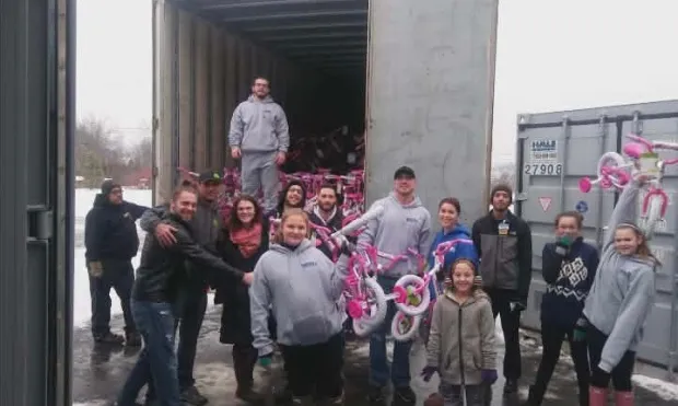 Senator Marty Flynn hosted a bike donation event supporting children across the 22nd Senatorial District. The bicycles were distributed to 2,000 children in school districts across the area. (SUBMITTED)