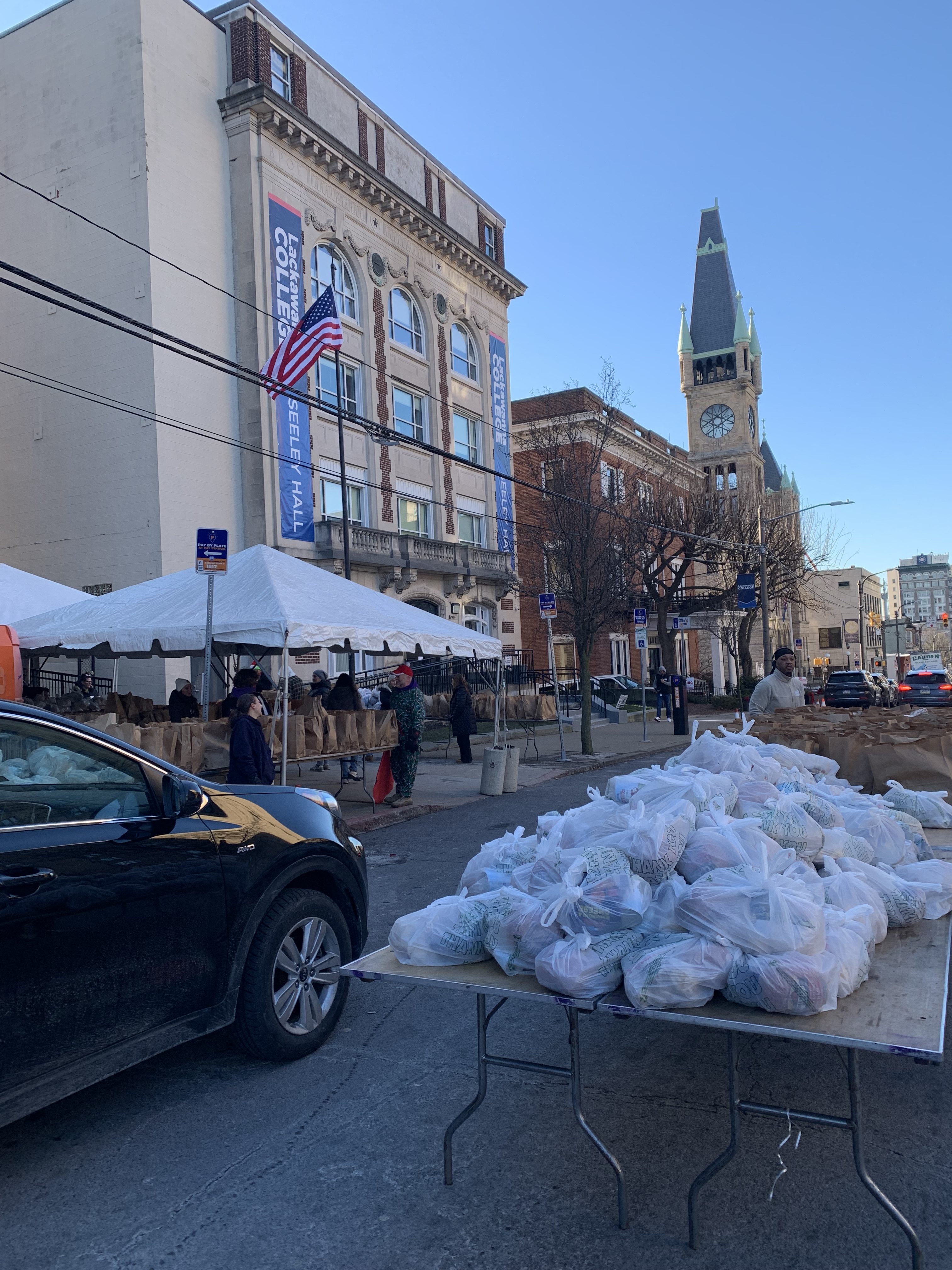 The annual Family-to-Family Christmas Food Giveaway distribution, a program of...
