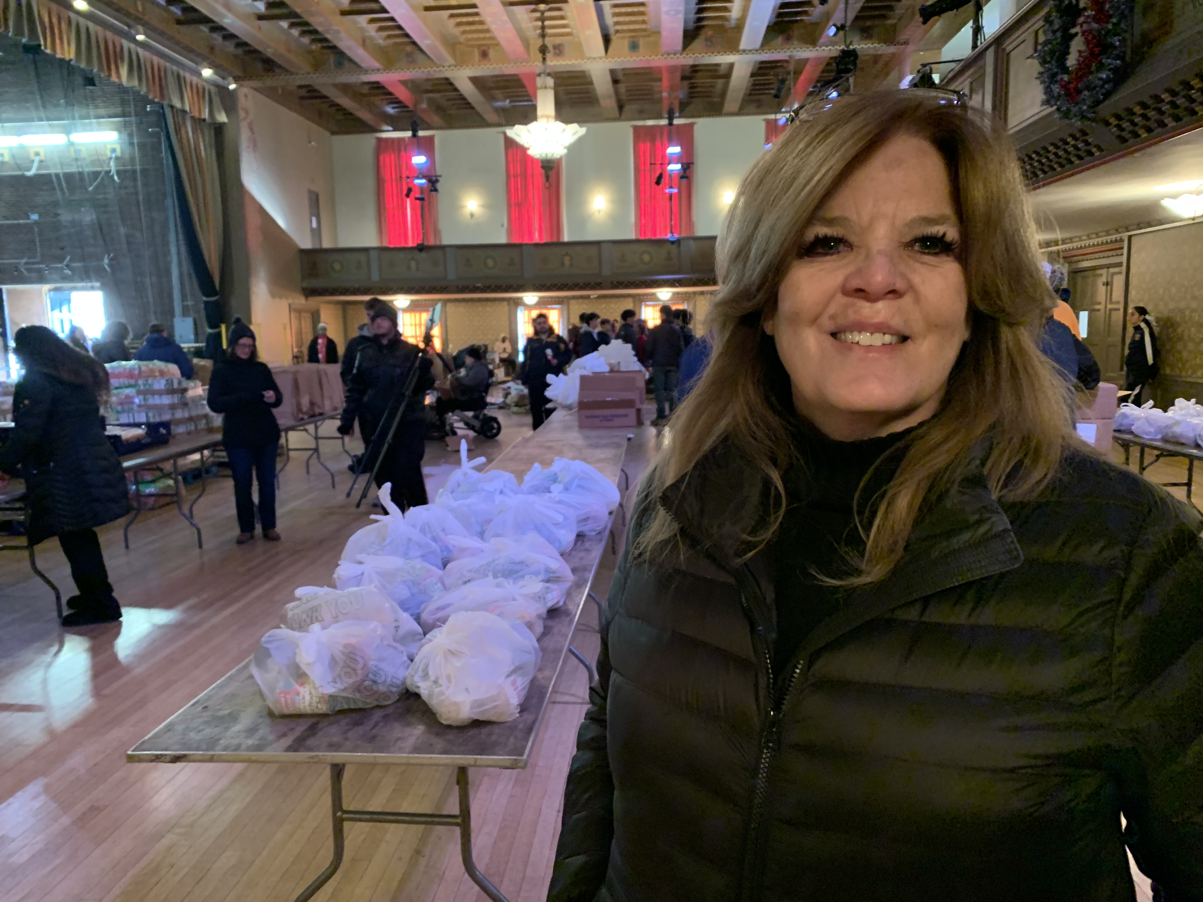 Linda Robeson, a volunteer and diretor of the Family-to-Family Christmas...