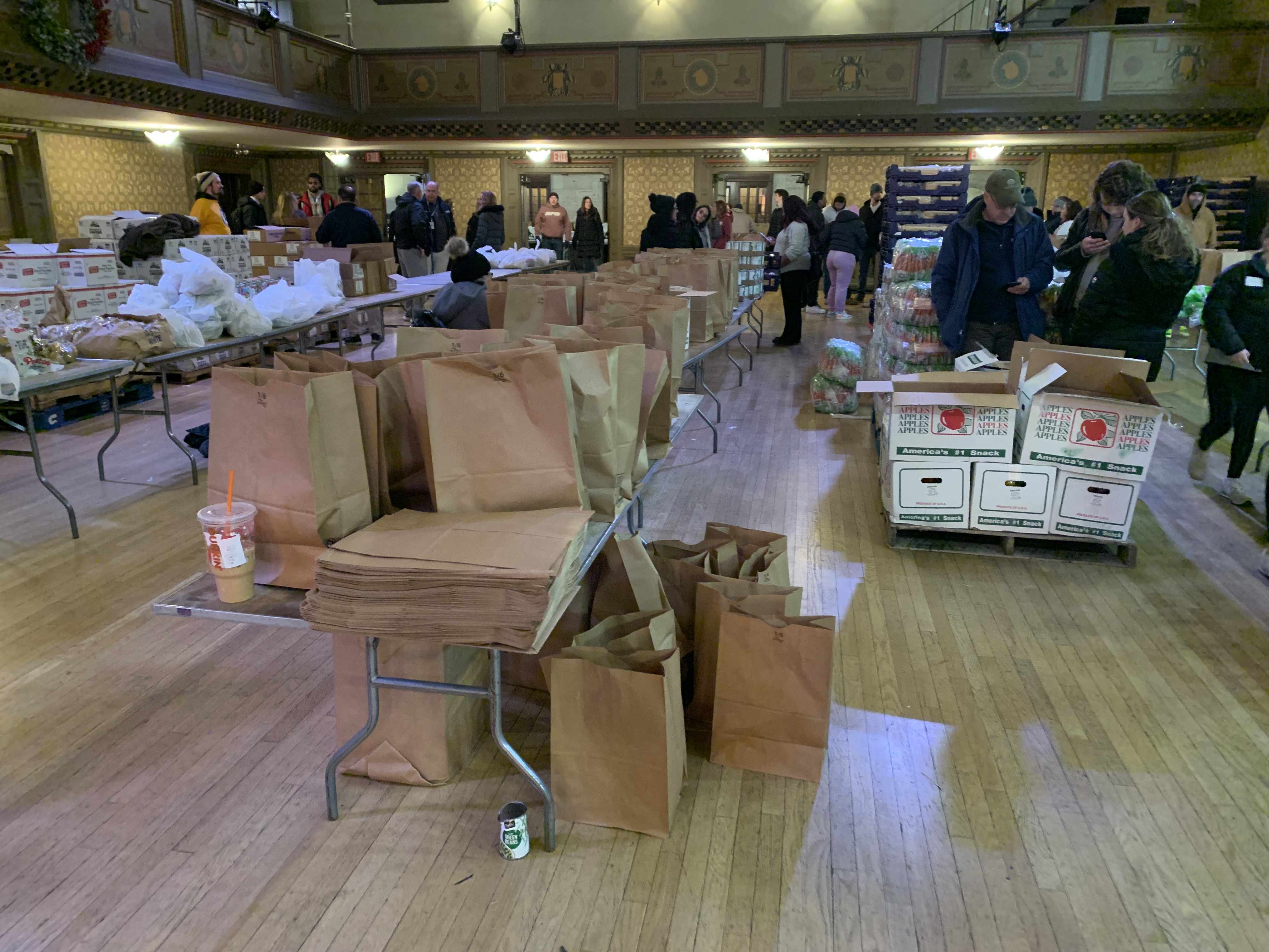 The annual Family-to-Family Christmas Food Giveaway distribution, a program of...