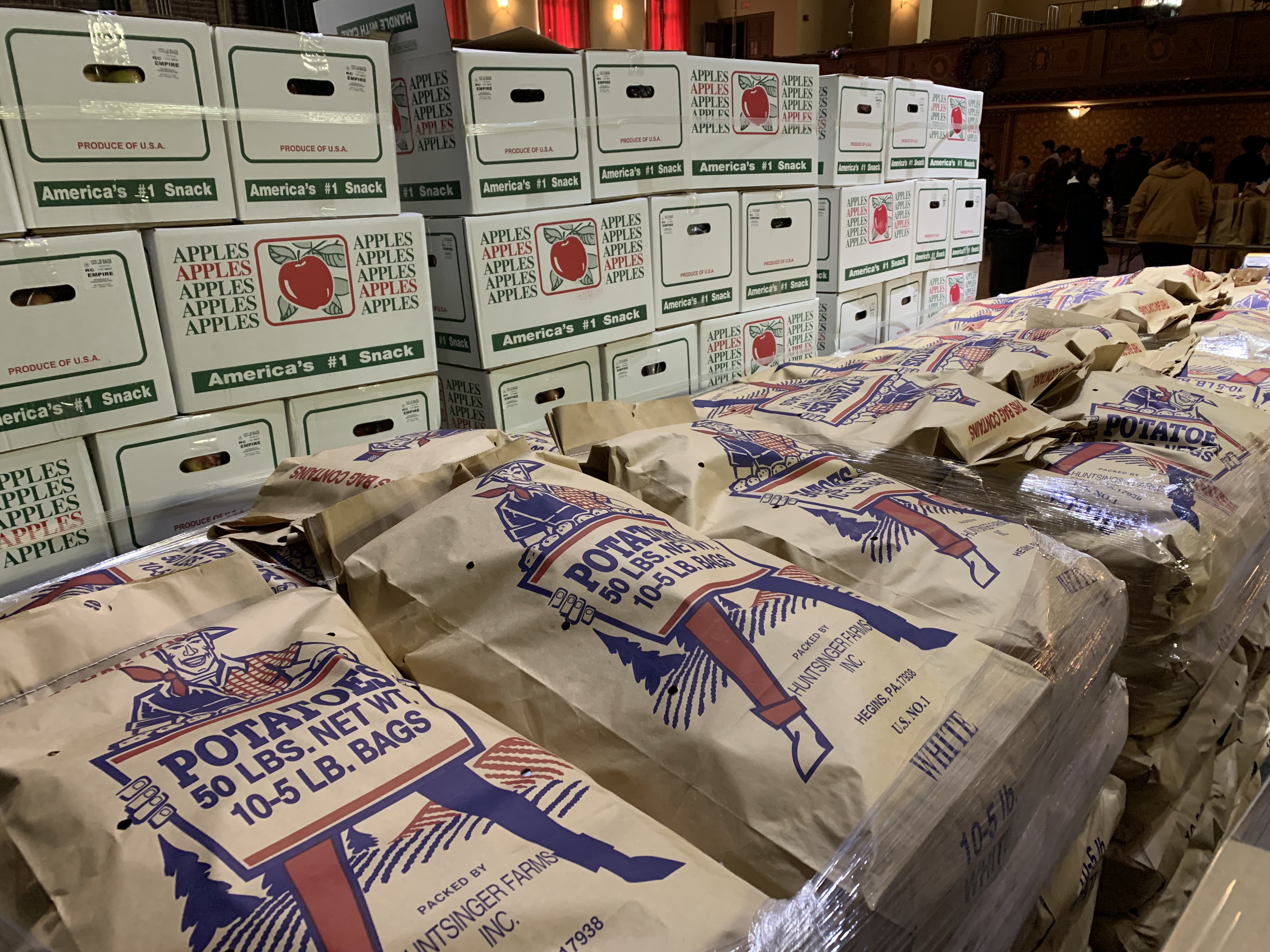 The annual Family-to-Family Christmas Food Giveaway distribution, a program of...