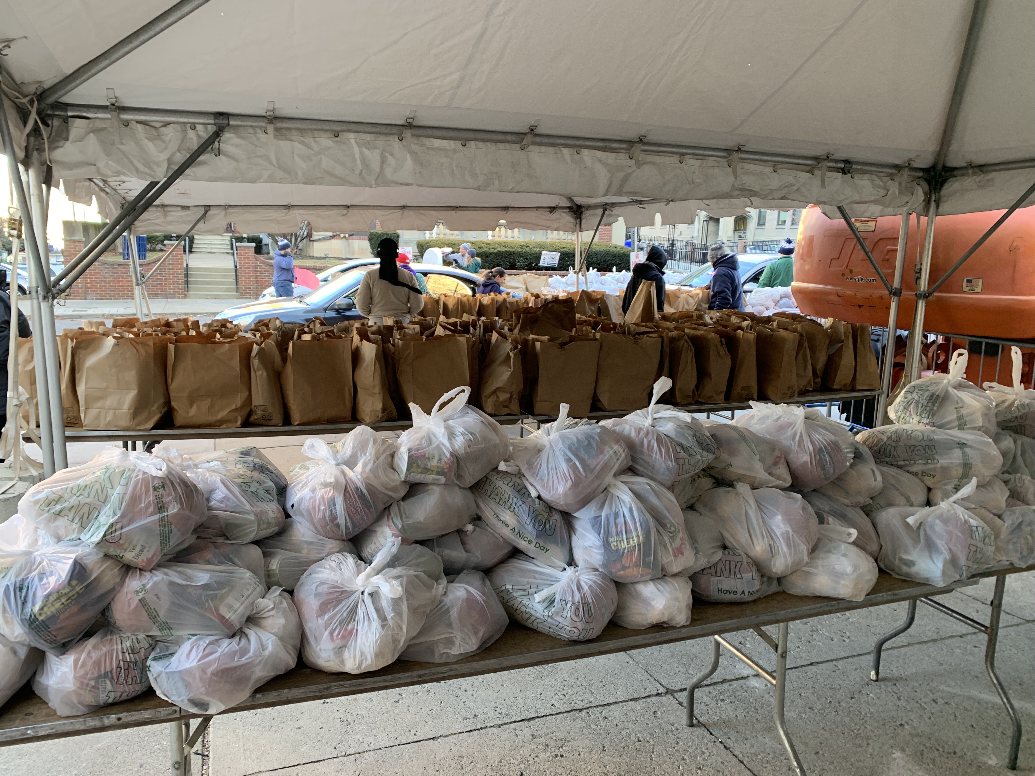 The annual Family-to-Family Christmas Food Giveaway distribution, a program of...