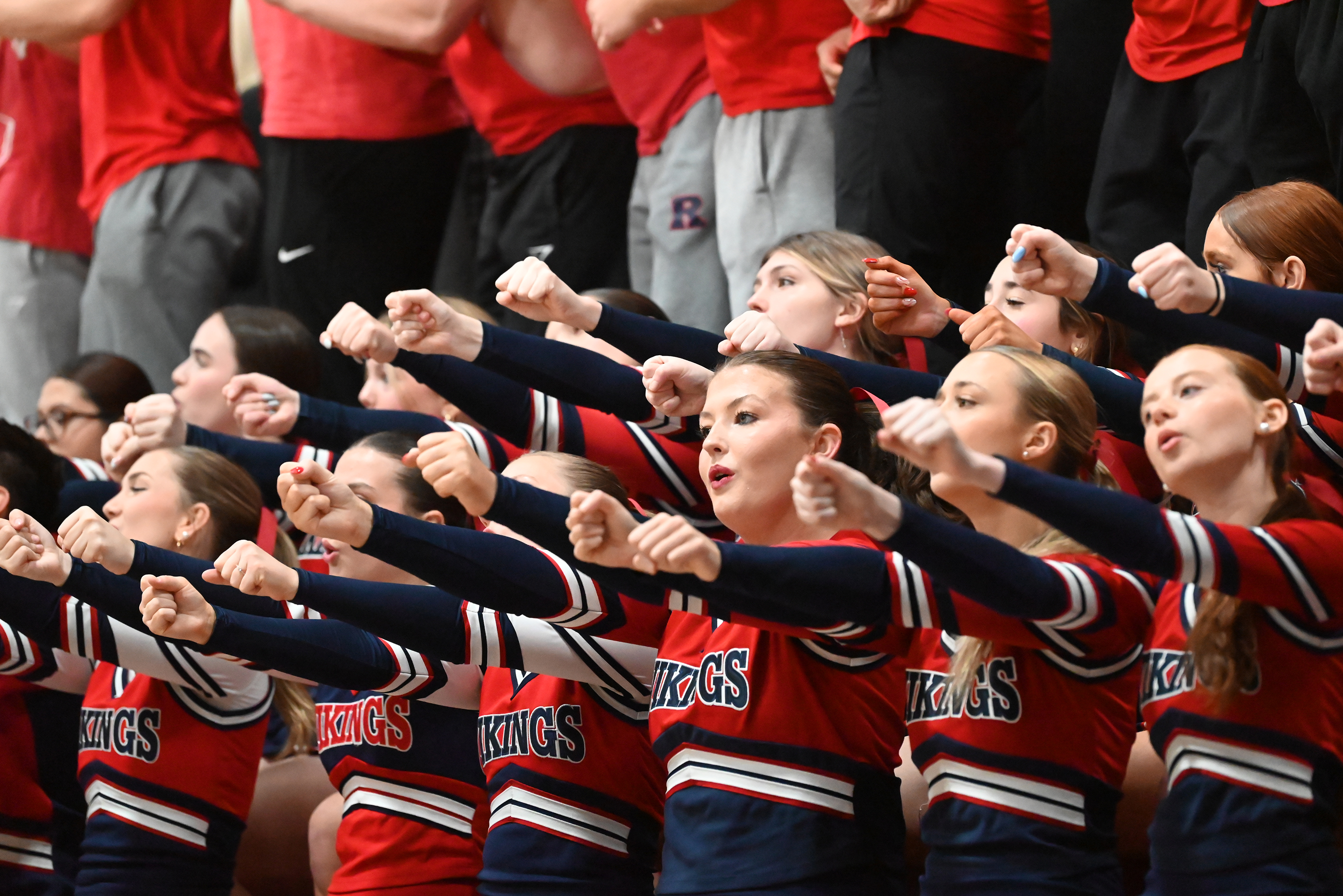 Riverside cheerleaders during the basketball game against Holy Cross at...