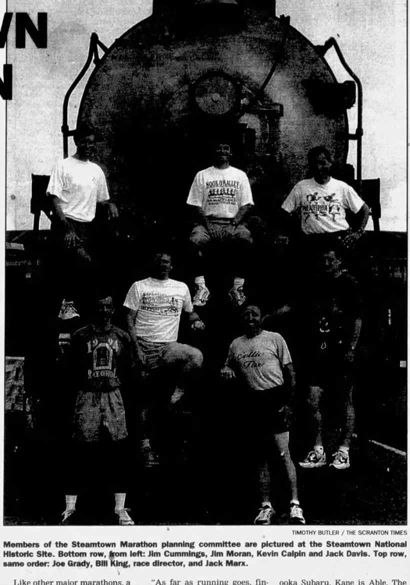 Members of the Steamtown Marathon committee photographed in 1996. FILE
