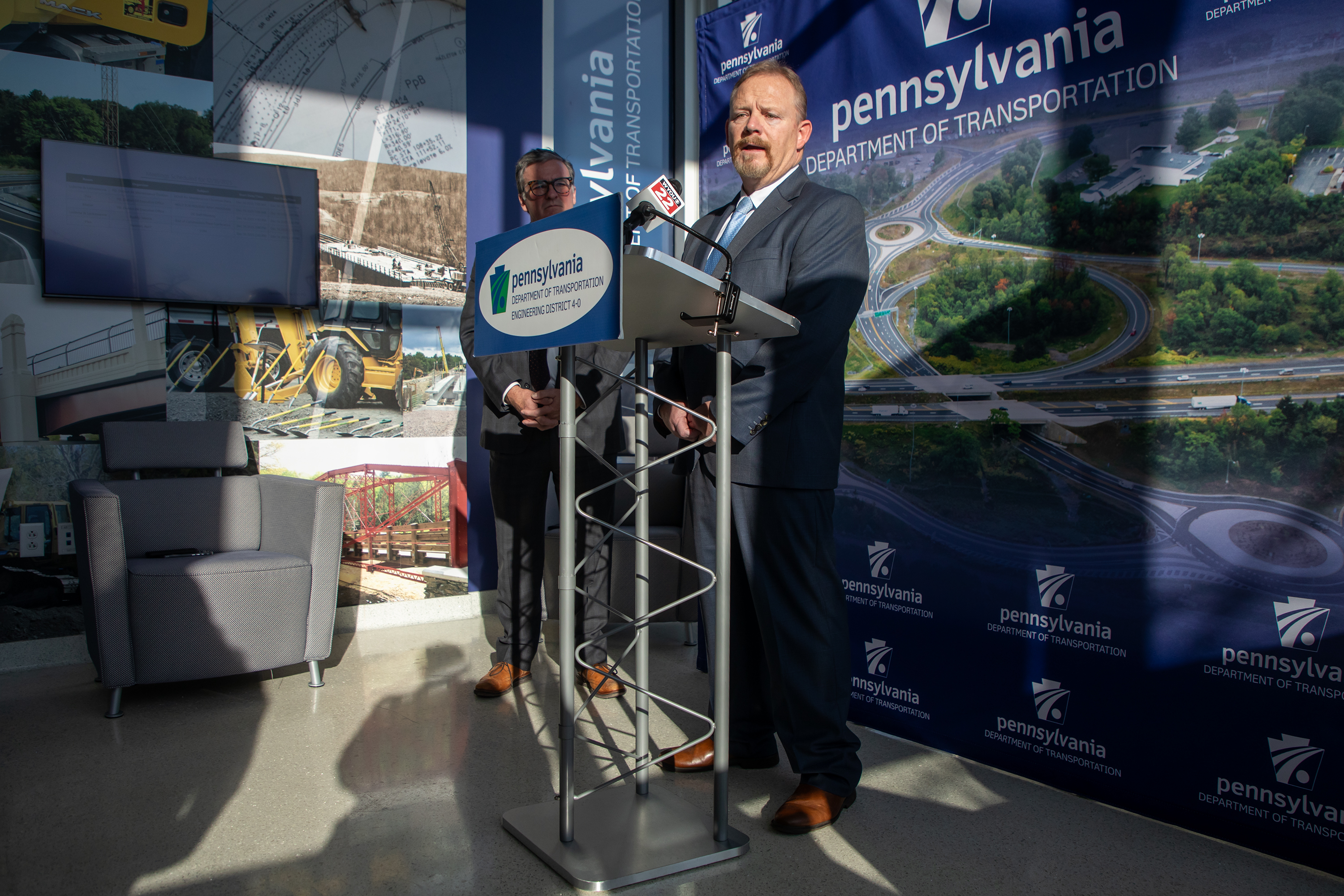 PennDOT District 4’s Executive Assistant of Construction Harold Hill speaks...