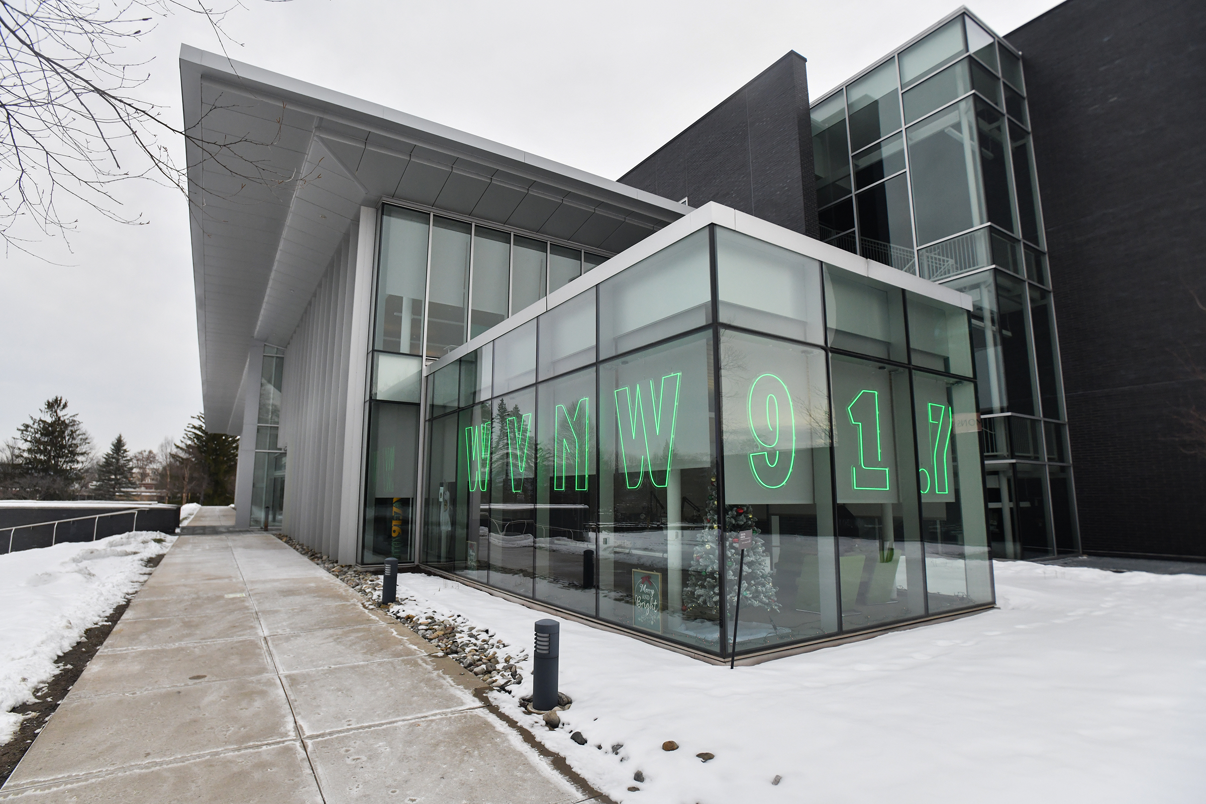 The outside of Marywood University’s radio station 91.7 VMFM in...